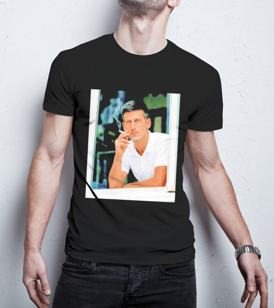 Novak Djokovic Smoking Tennis ATP Champion T-Shirt