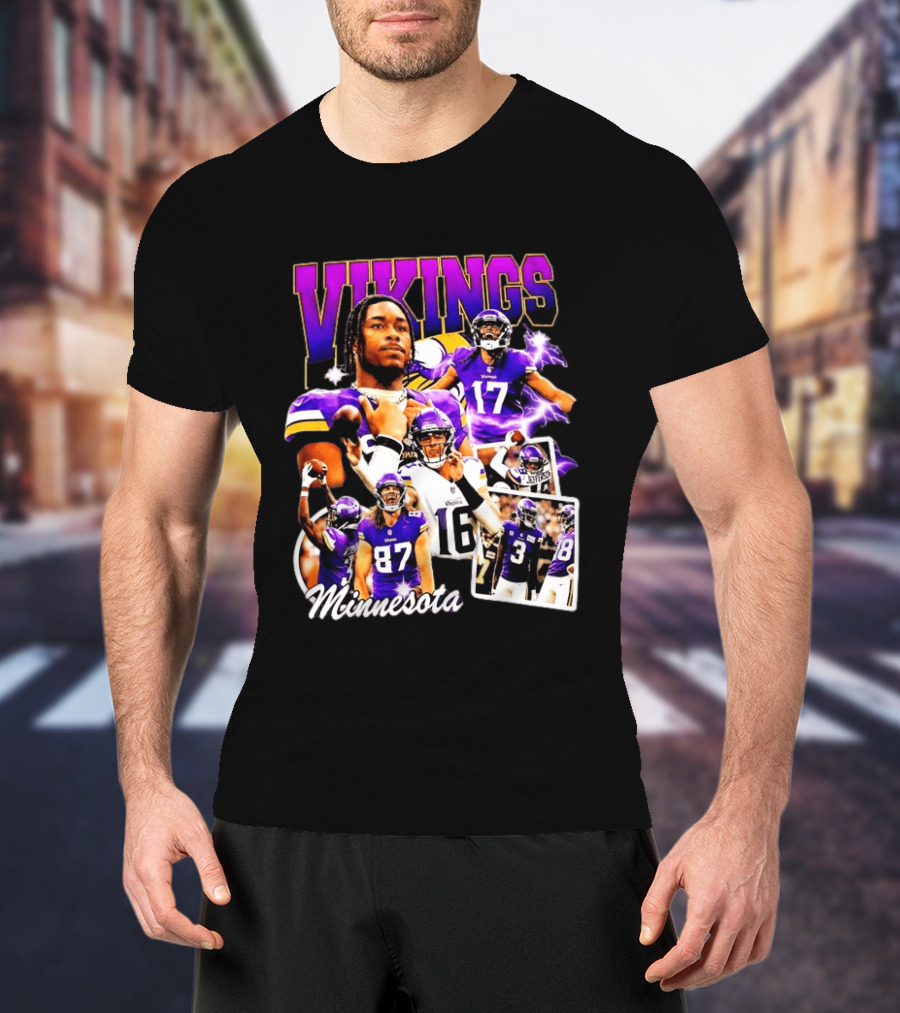 Fanatics Minnesota Vikings Notorious Justin Jefferson 87 83 16 17 Football T-Shirt