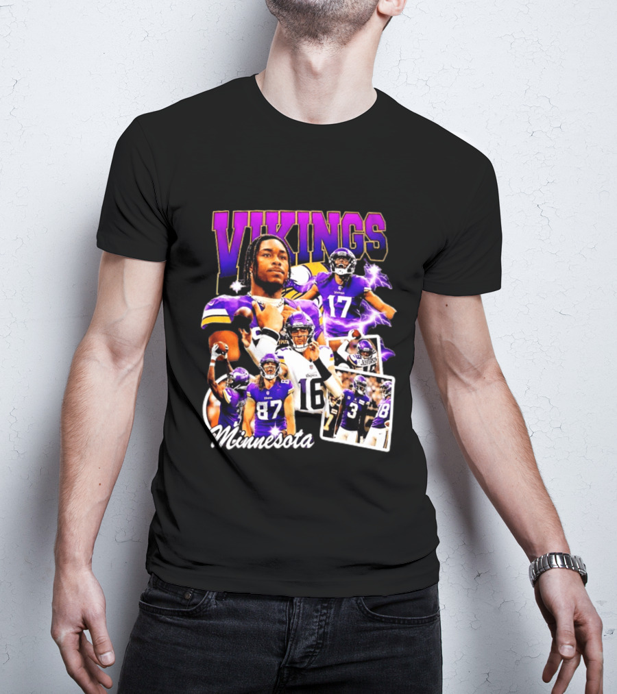 Fanatics Minnesota Vikings Notorious Justin Jefferson 87 83 16 17 Football T-Shirt