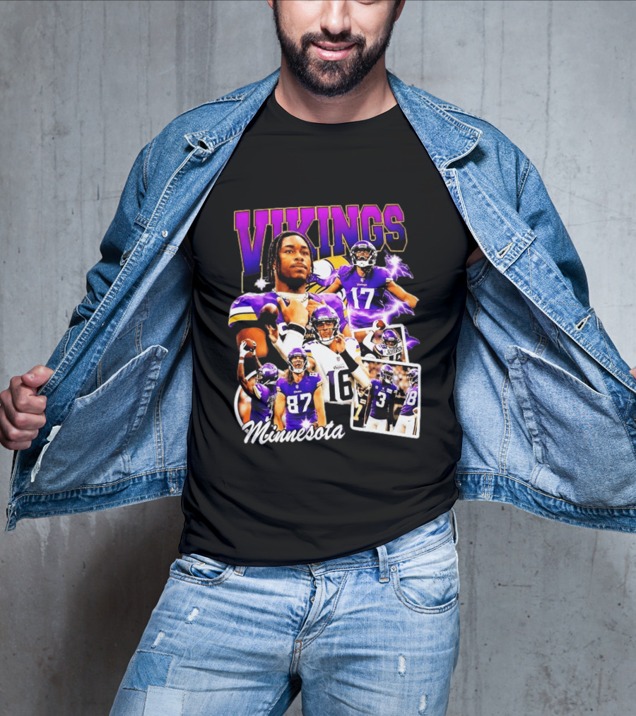 Fanatics Minnesota Vikings Notorious Justin Jefferson 87 83 16 17 Football T-Shirt