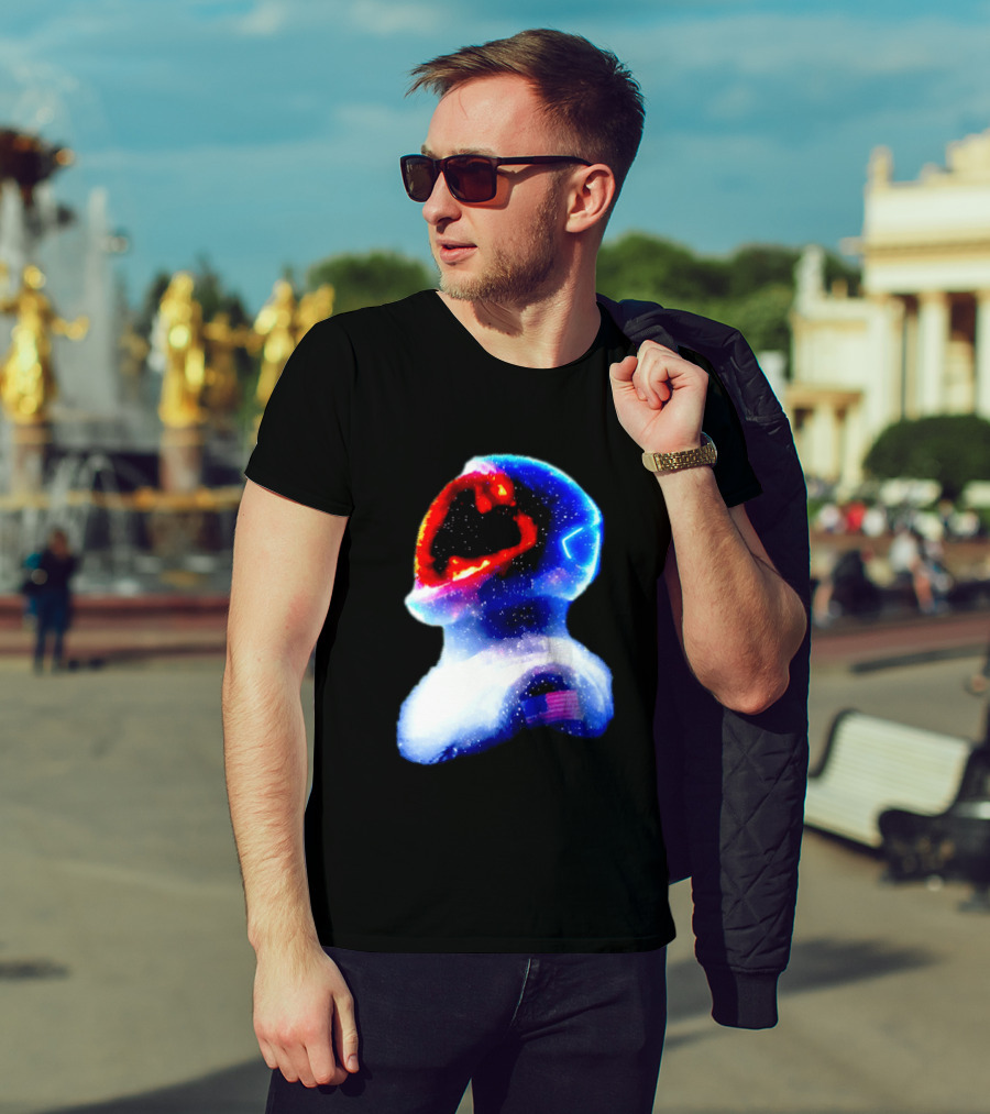 Galaxy Astronaut With American Flag Space Cosmic Adventure T-Shirt