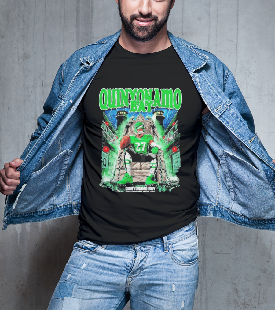 Quinyonamo Bay 27 Throne Football Block Q T-Shirt