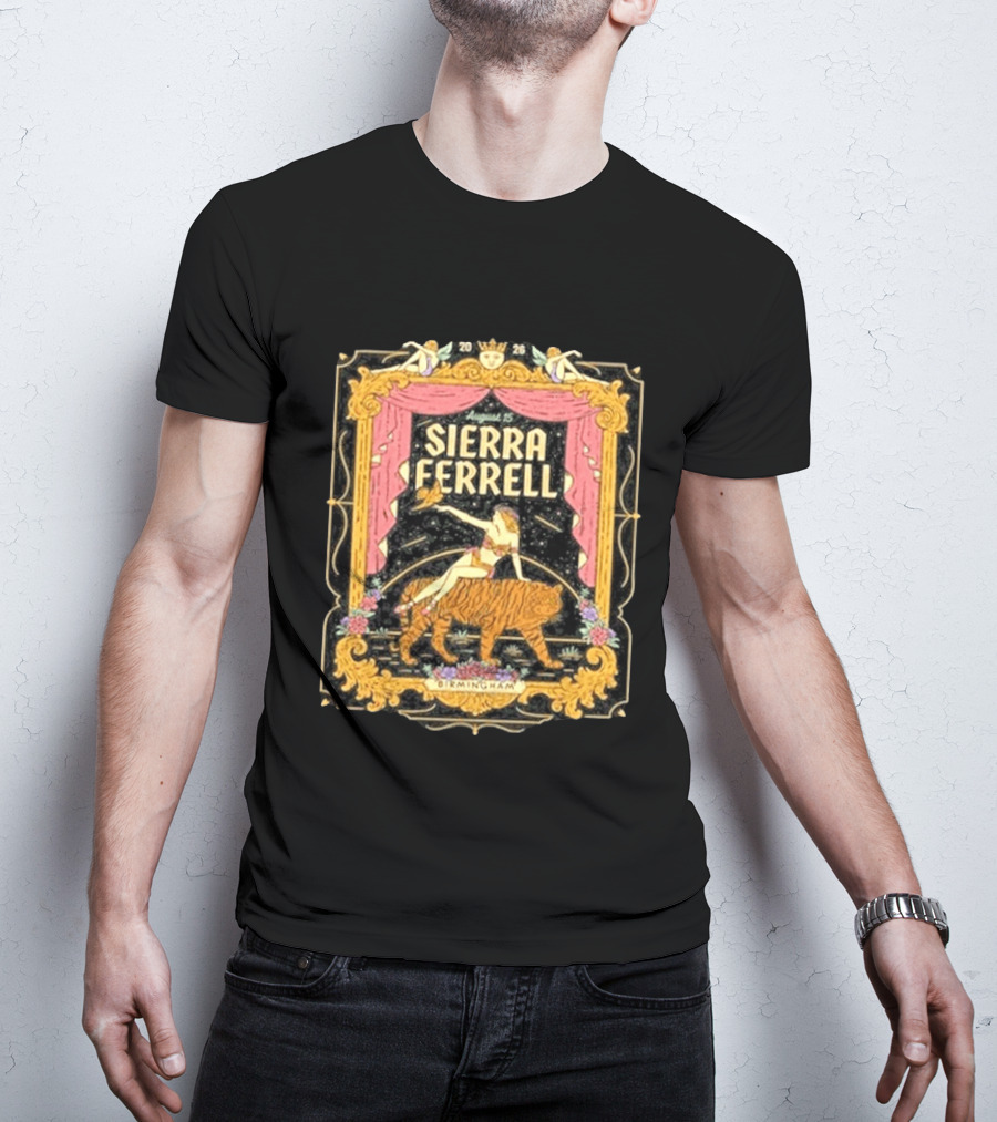 Sierra Ferrell August 15 Birmingham AL 2026 Vintage Circus Tiger T-Shirt