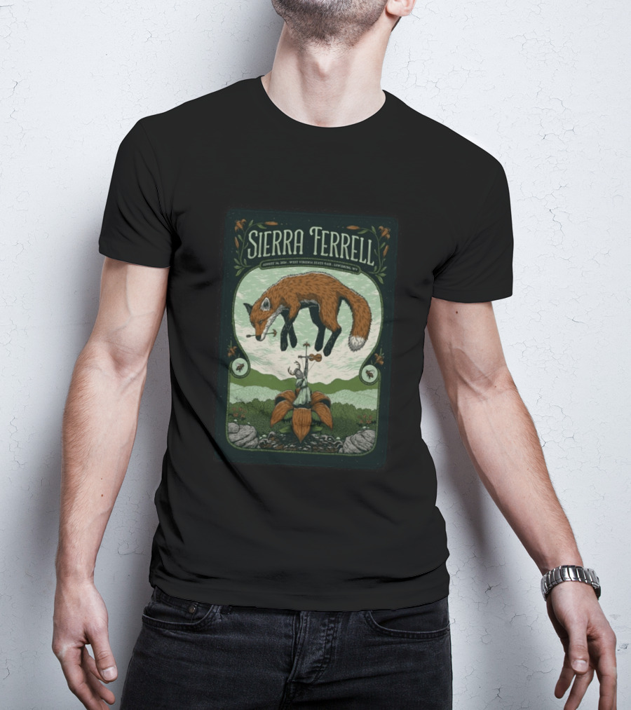 Sierra Ferrell August 16 2026 Lewisburg WV West Virginia State Fair Fox Violin T-Shirt