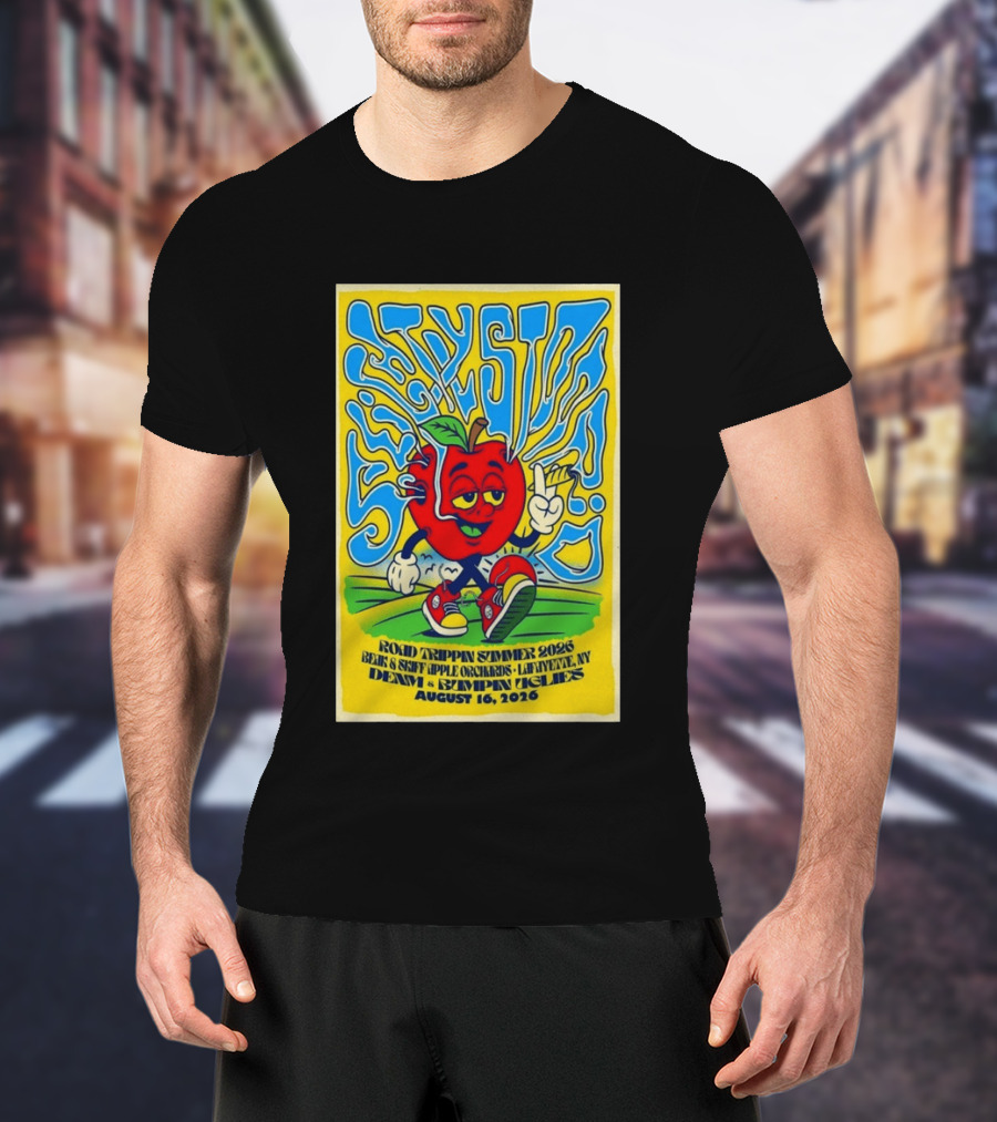 Slightly Stoopid Road Trippin Summer 2026 Apple Orchards LaFayette NY August 16 Dem Apples Bumpin Uglies T-Shirt