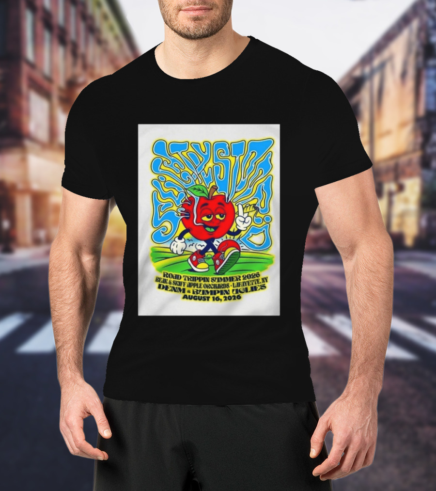 Slightly Stoopid Road Trippin Summer 2026 Beak & Skiff Orchards LaFayette NY August 16 With Denim And Bumpin Uglies T-Shirt