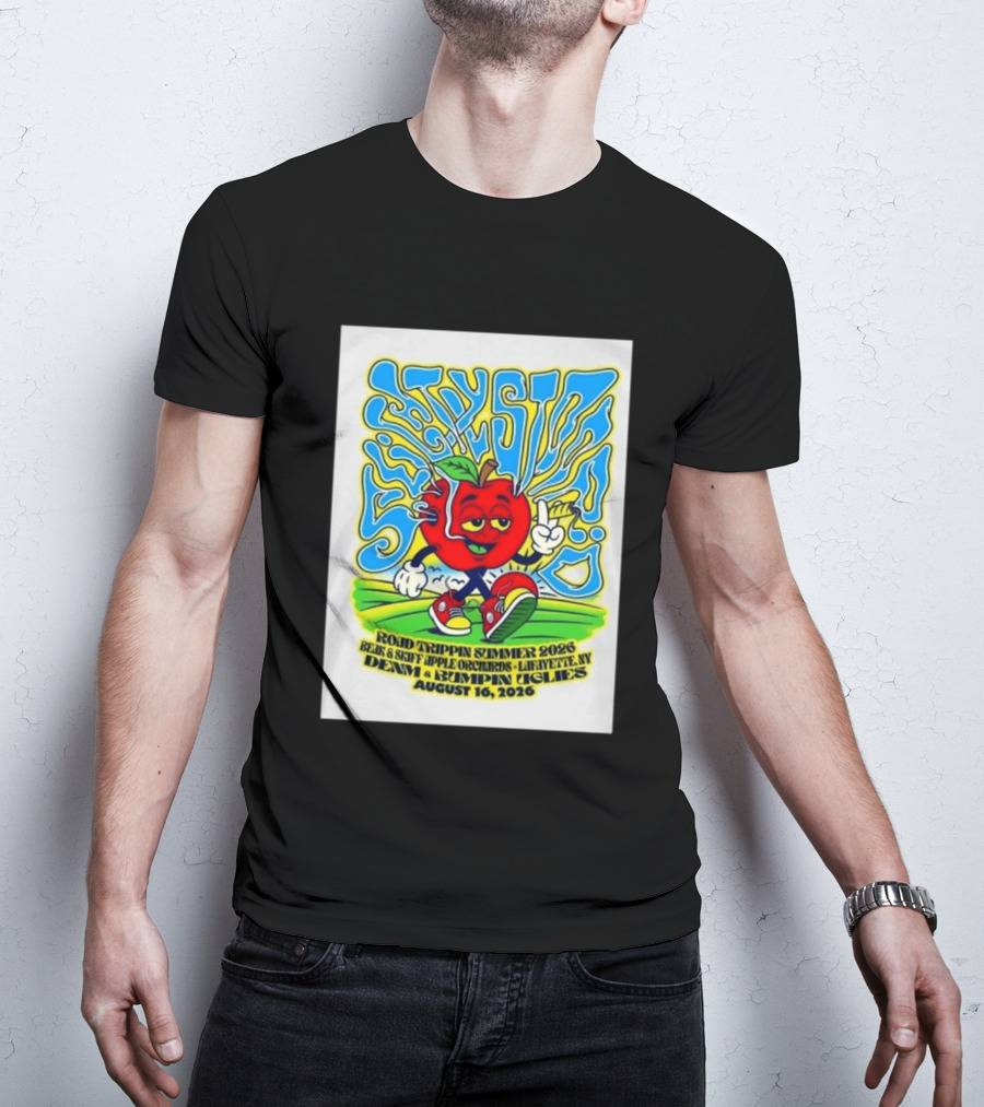 Slightly Stoopid Road Trippin Summer 2026 Beak & Skiff Orchards LaFayette NY August 16 With Denim And Bumpin Uglies T-Shirt
