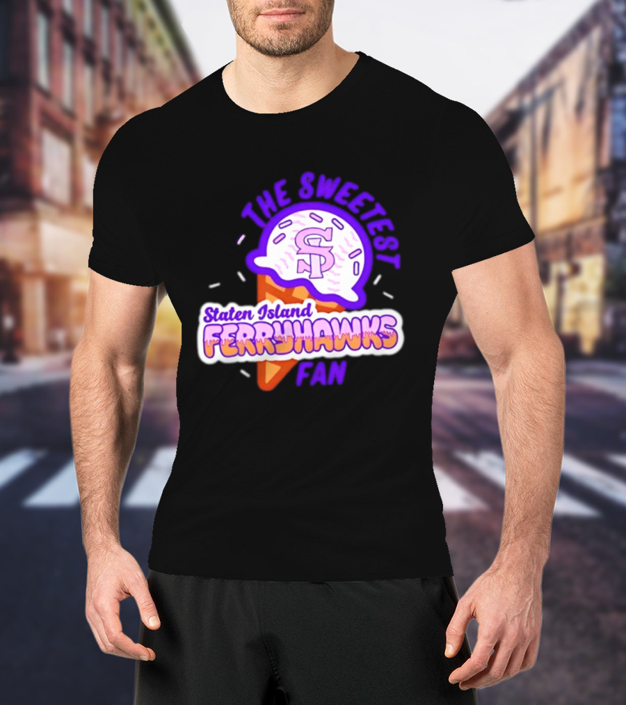Staten Island Ferryhawks The Sweetest Fan Ice Cream Cone T-Shirt