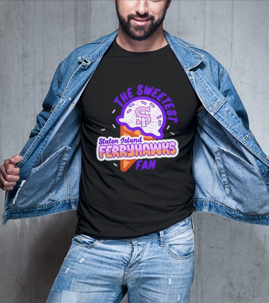 Staten Island Ferryhawks The Sweetest Fan Ice Cream Cone T-Shirt