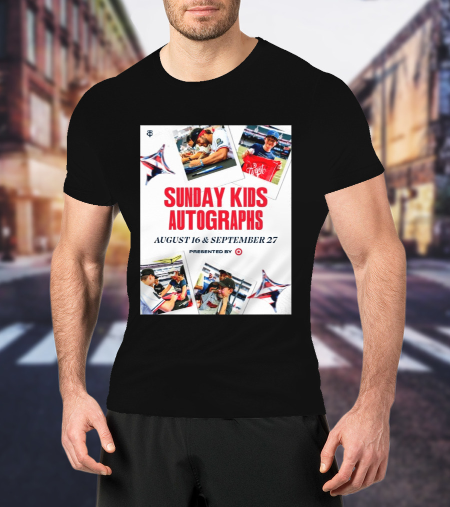 Sunday Kids Autographs August 16 & September 27 Presented By Target Twins Event T-Shirt