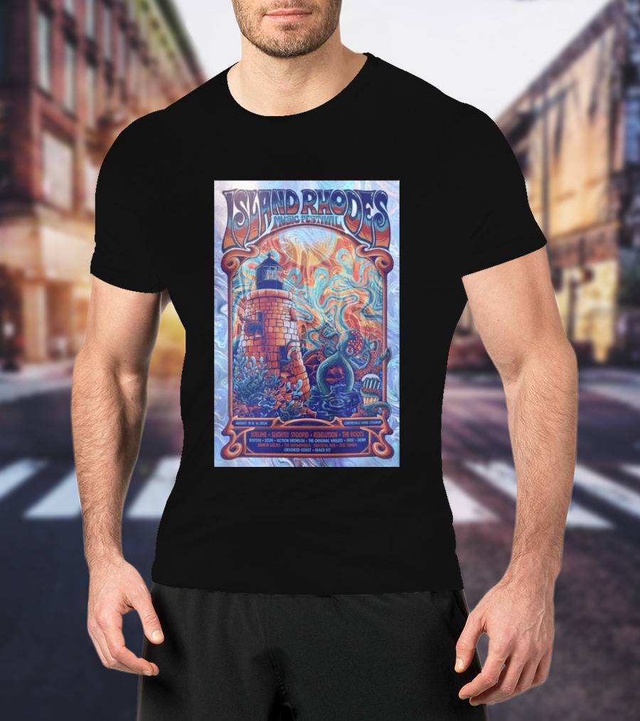 Island Rhodes Music Festival 2026 Centreville Bank Stadium Sublime Slightly Stoopid Rebelution The Roots August 15 16 Limited T-Shirt