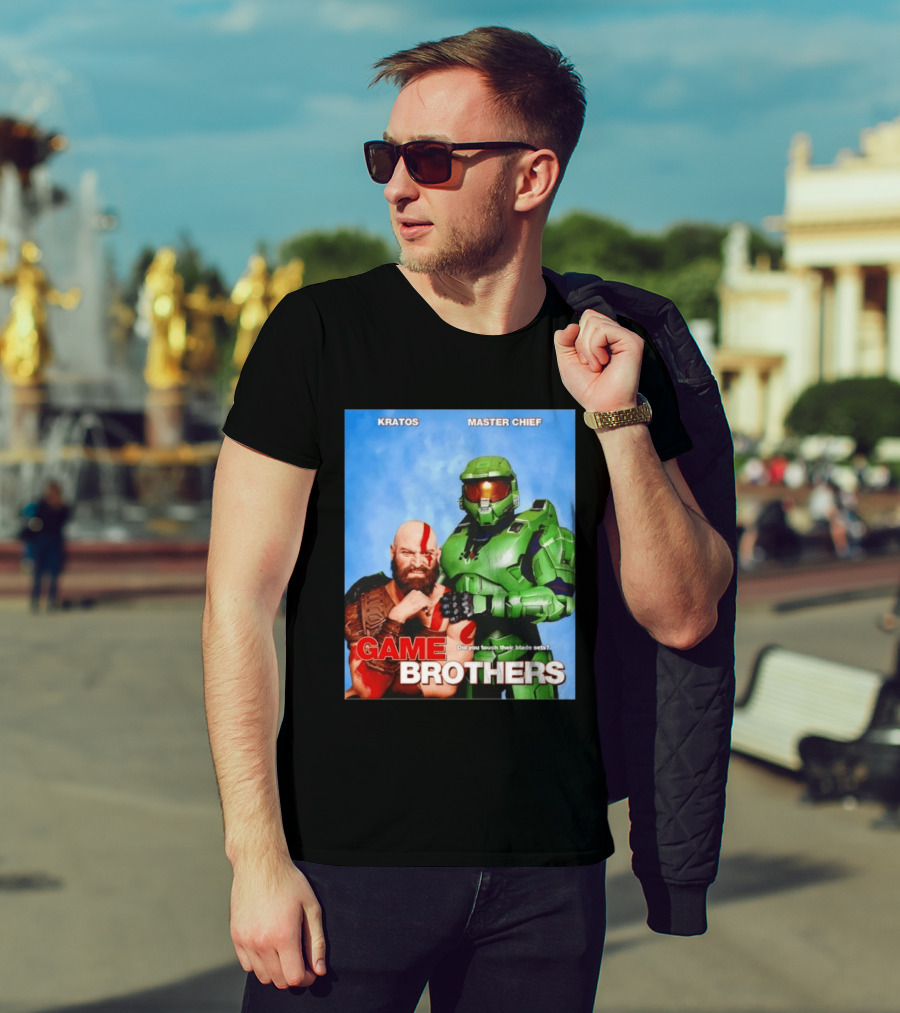 Kratos Master Chief Game Brothers Did You Touch Their Blade Sets T-Shirt