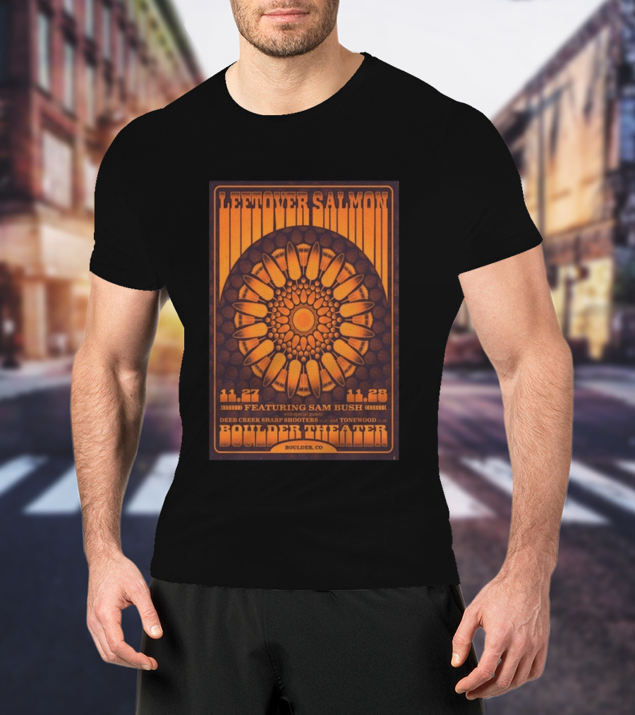 Leftover Salmon Boulder Theater November 27 28 2026 Featuring Sam Bush Deer Creek Sharp Shooters Tonewood T-Shirt