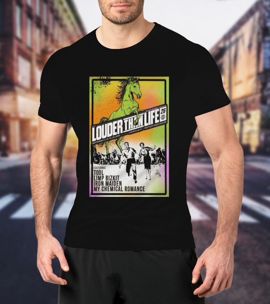 Louder Than Life 2026 Louisville KY Featuring Tool Limp Bizkit Iron Maiden My Chemical Romance T-Shirt
