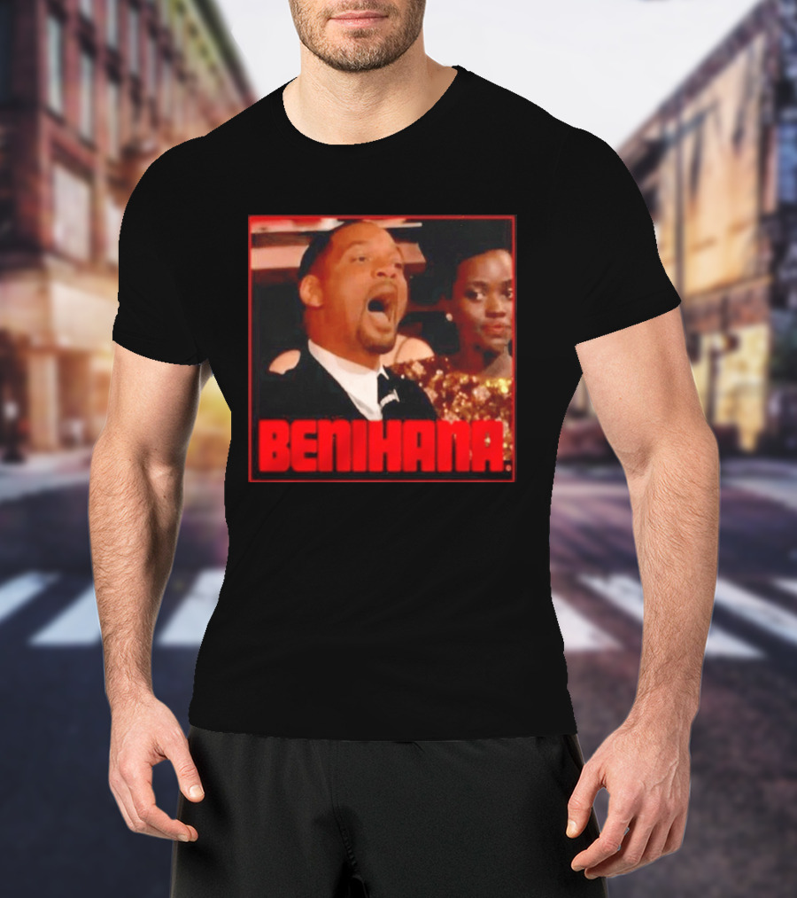 Benihana Will Smith Oscar 2022 Reaction Image T-Shirt