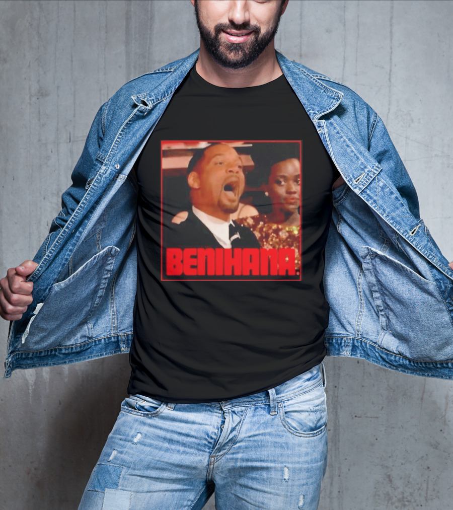 Benihana Will Smith Oscar 2022 Reaction Image T-Shirt