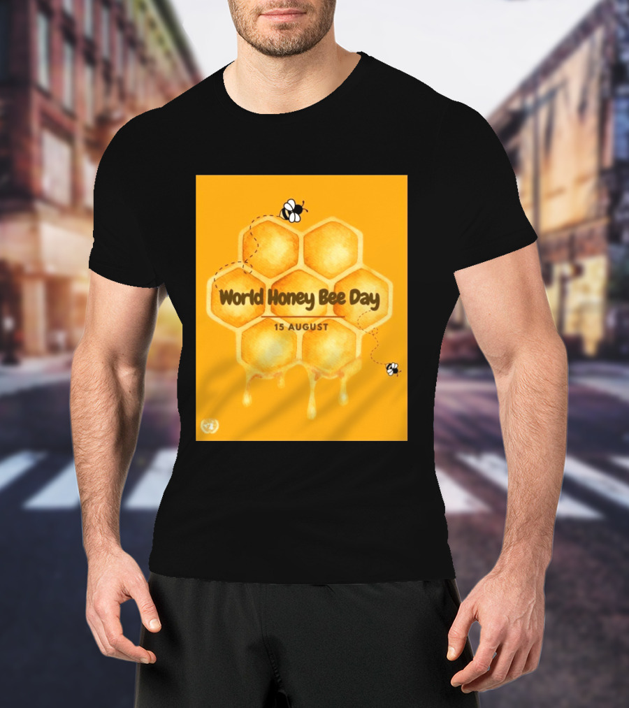 World Honey Bee Day 15 August Honeycomb T-Shirt