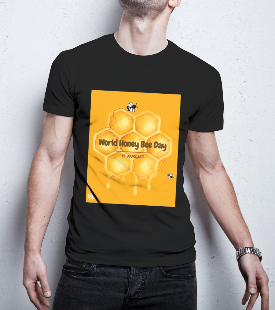 World Honey Bee Day 15 August Honeycomb T-Shirt
