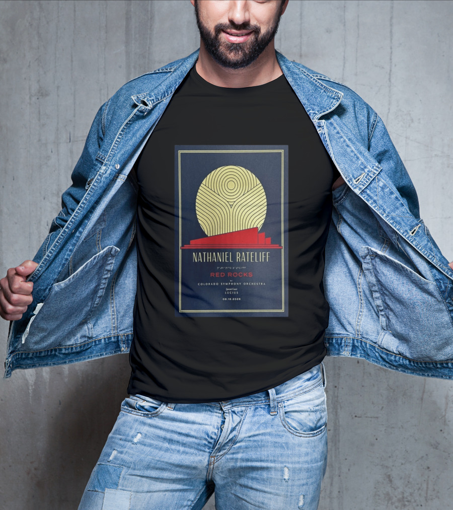 Nathaniel Rateliff Red Rocks Colorado Symphony Orchestra Special Guest Lucius 08.18.2026 T-Shirt