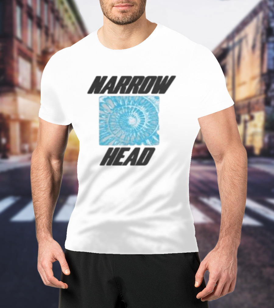 Narrow Head Blue Spiral Shell Tie Dye T-Shirt