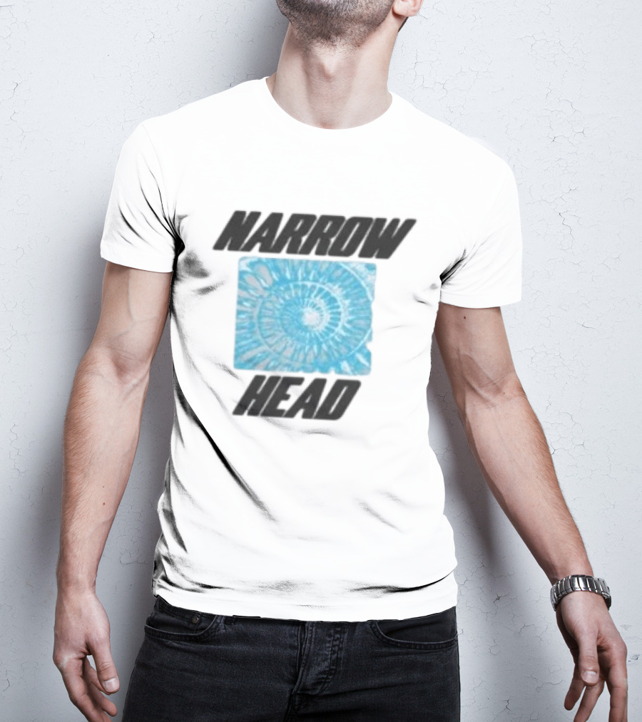 Narrow Head Blue Spiral Shell Tie Dye T-Shirt