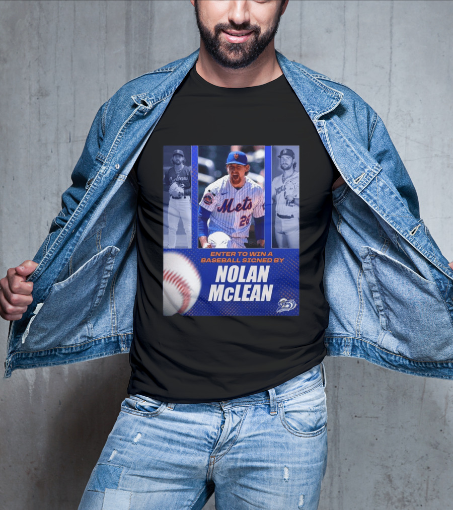 Enter To Win A Baseball Signed By Nolan McLean Mets 26 Celebrating 25 Years T-Shirt
