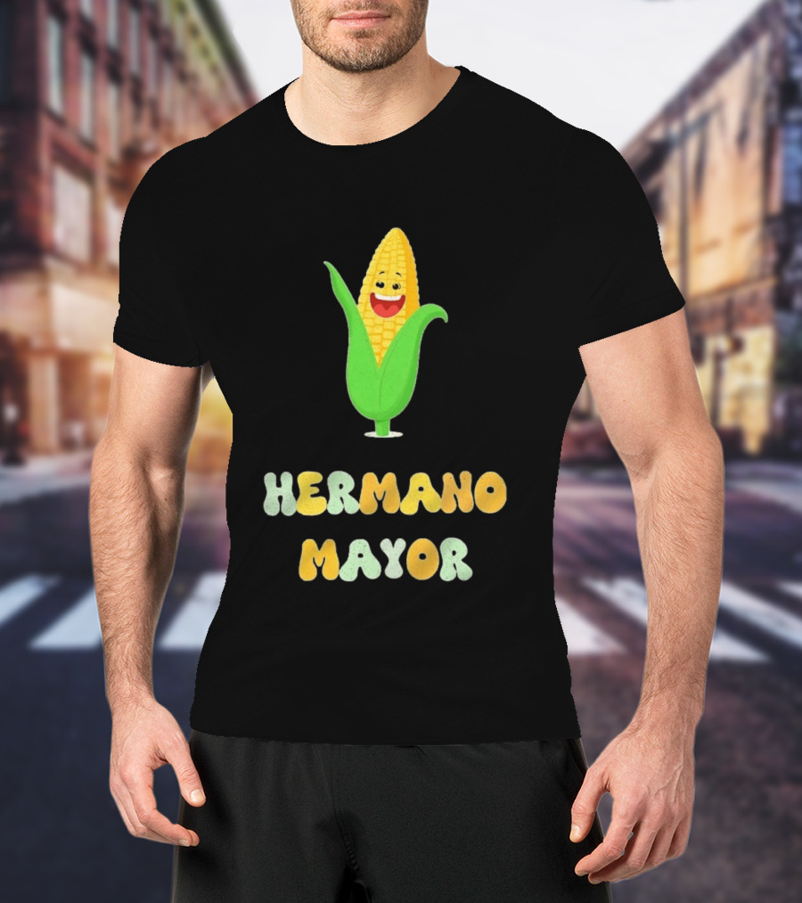 Hermano Mayor Corn With Smiling Vegetable Face T-Shirt