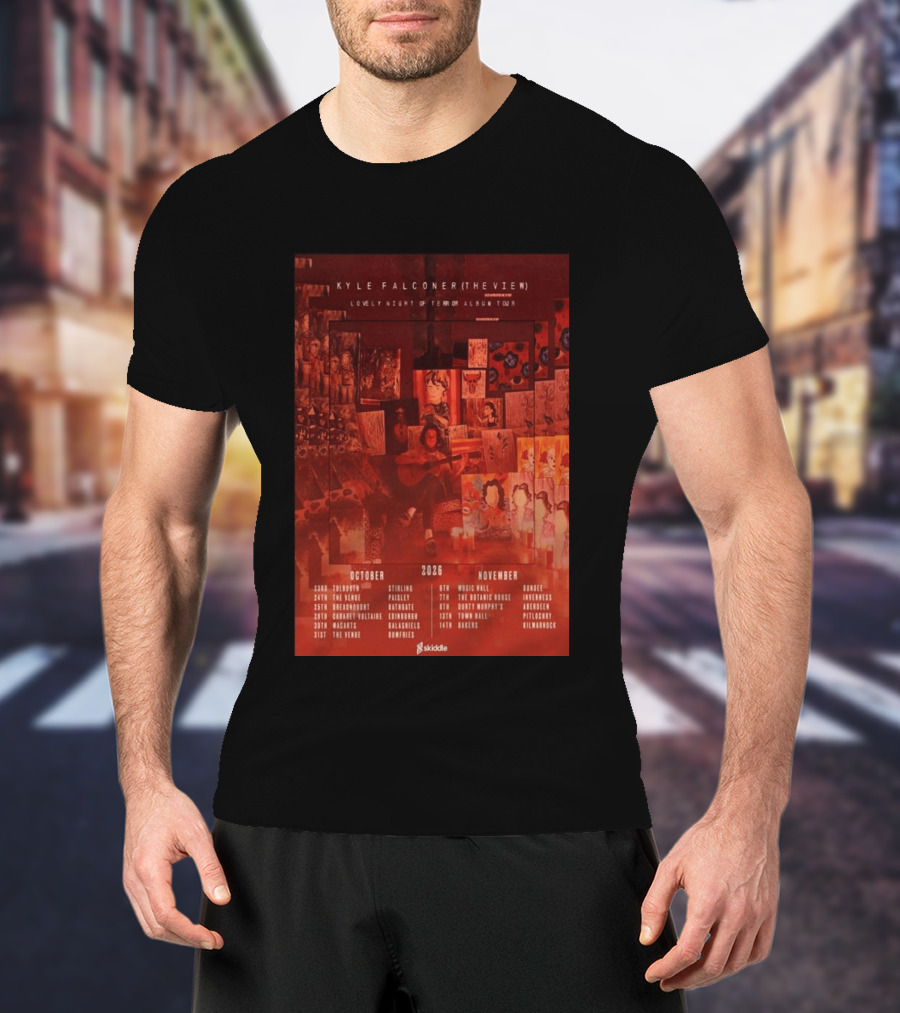 Kyle Falconer The View Lovely Night Of Terror Album Tour 2026 October November Scotland Dates T-Shirt