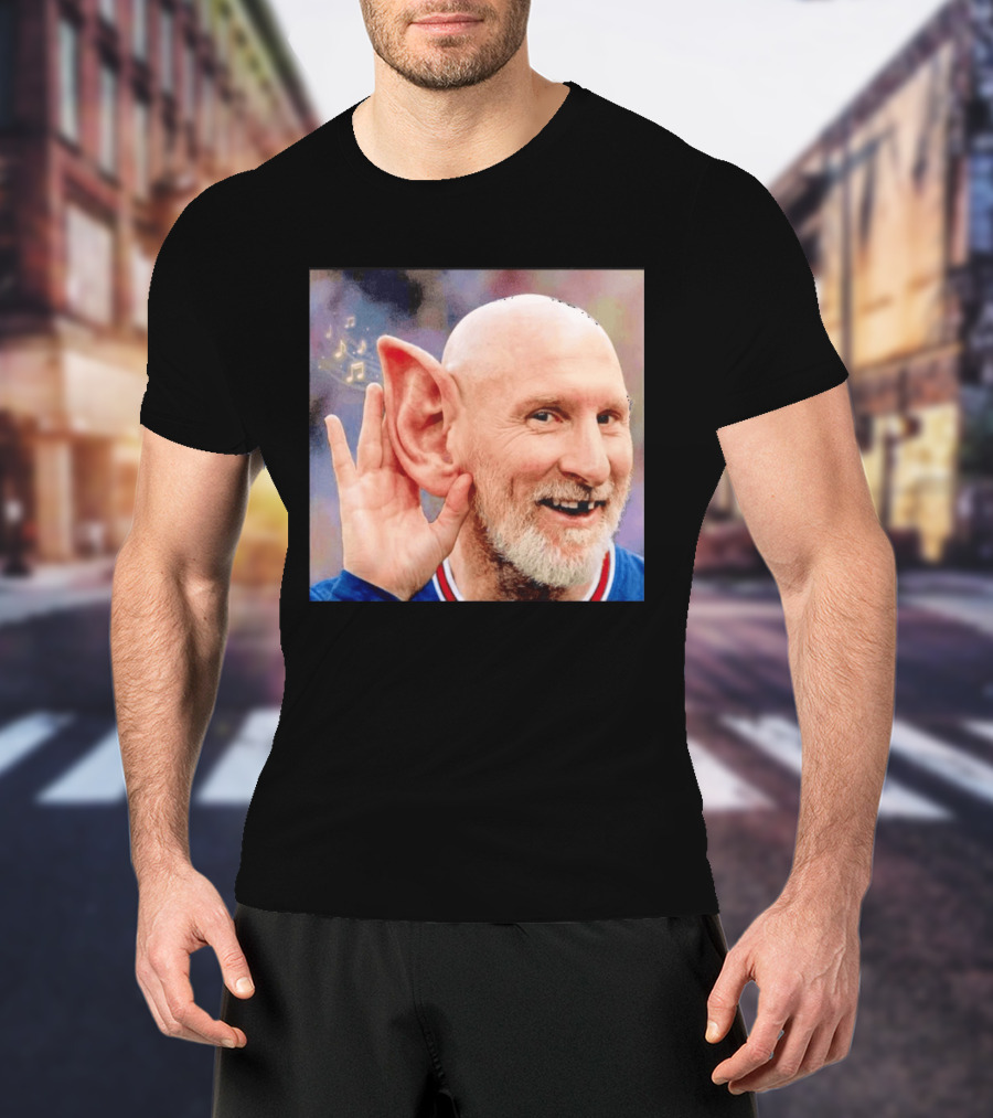 Lionel Messi Elf Meme Pessi Big Ear Music Notes Bald Man T-Shirt