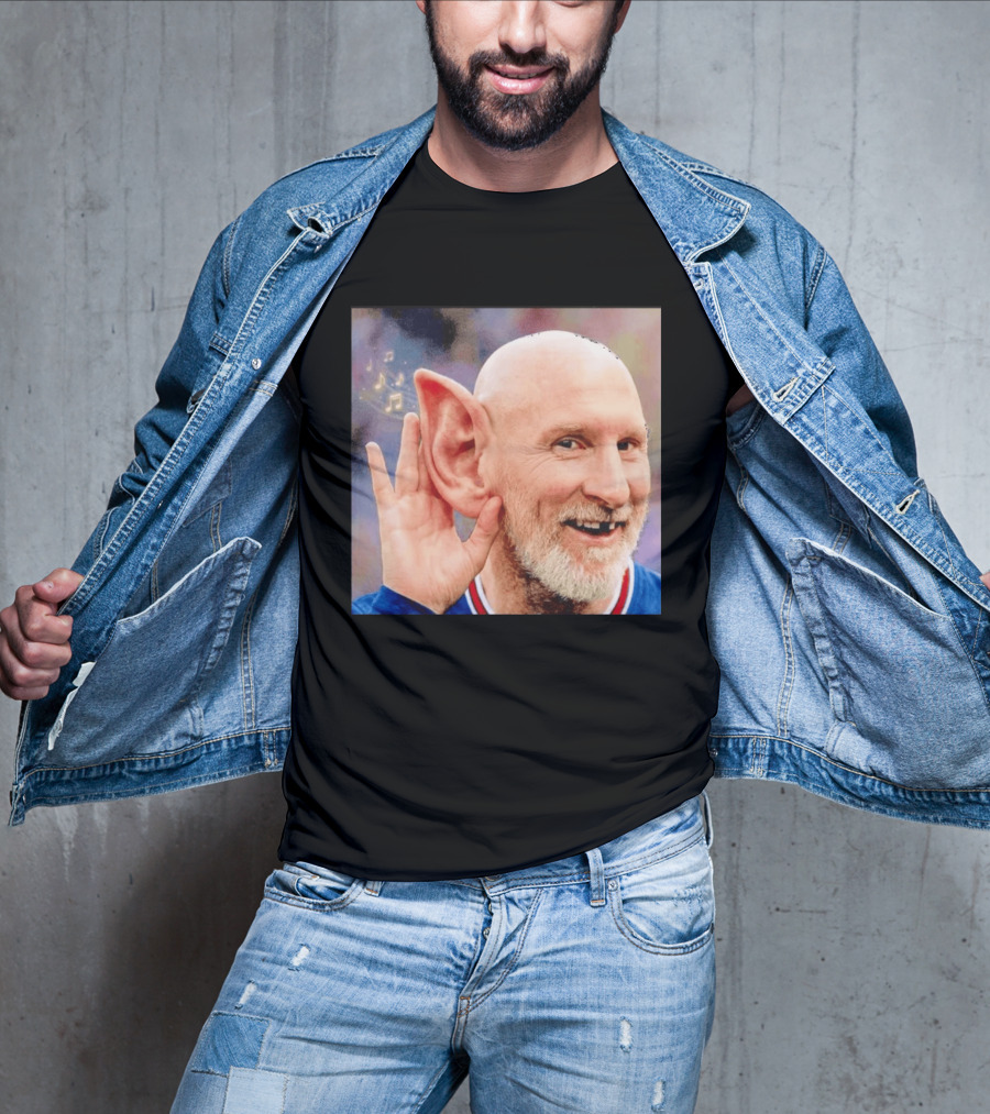 Lionel Messi Elf Meme Pessi Big Ear Music Notes Bald Man T-Shirt
