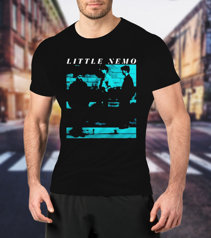 Little Nemo Post Punk Alternative Rock Band Aqua Blue Distressed T-Shirt