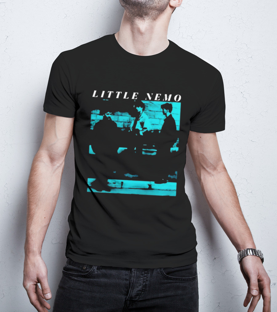 Little Nemo Post Punk Alternative Rock Band Aqua Blue Distressed T-Shirt