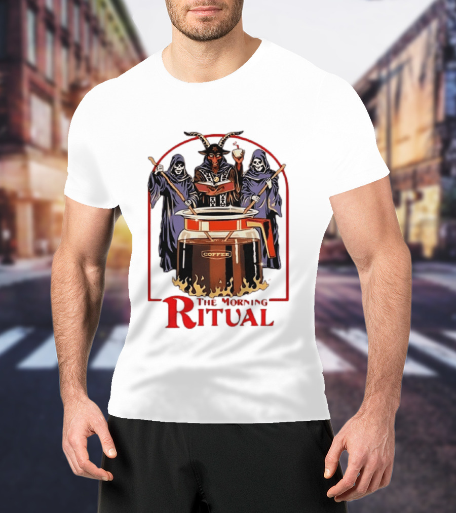 Ritual Coffee Grim Reaper Satanic Morning T-Shirt