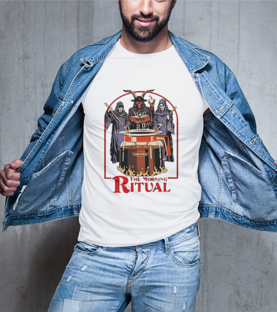 Ritual Coffee Grim Reaper Satanic Morning T-Shirt