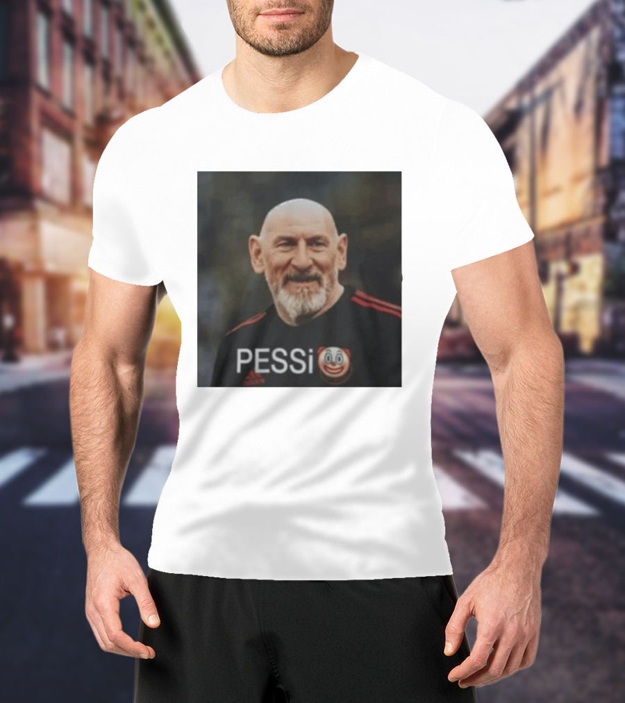 Pessi Clown Meme With AC Milan Jersey Featuring Bald Elderly Man T-Shirt