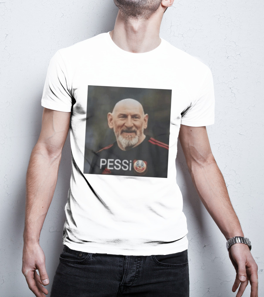 Pessi Clown Meme With AC Milan Jersey Featuring Bald Elderly Man T-Shirt