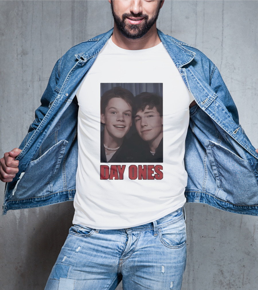 Ben Affleck Matt Damon Day Ones Friends Photobooth Nostalgia T-Shirt