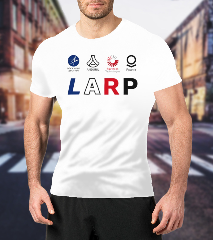 Lockheed Martin Anduril Raytheon Technologies Palantir LARP Logos T-Shirt