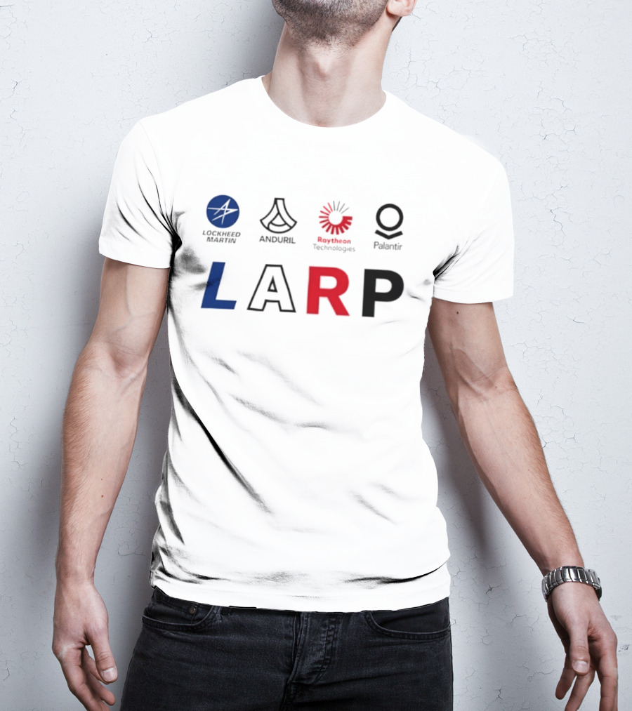 Lockheed Martin Anduril Raytheon Technologies Palantir LARP Logos T-Shirt