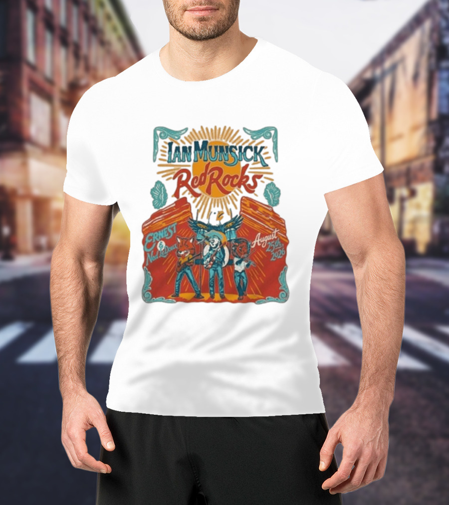 Ian Munsick Red Rocks August 25th 2026 Ernest Ned LeDoux T-Shirt
