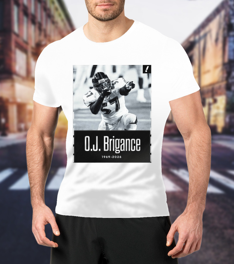O.J. Brigance 1969 2026 Football Player Memoriam T-Shirt