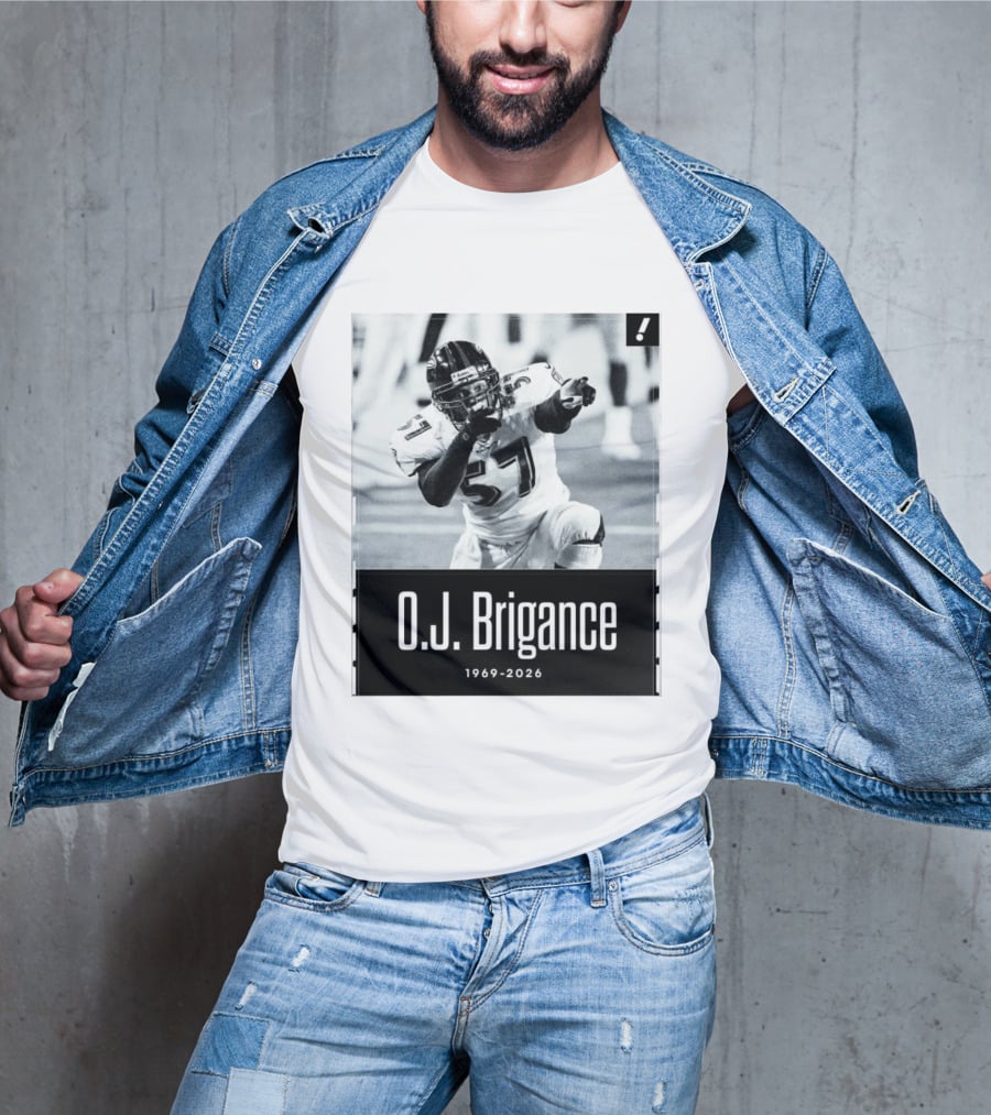 O.J. Brigance 1969 2026 Football Player Memoriam T-Shirt
