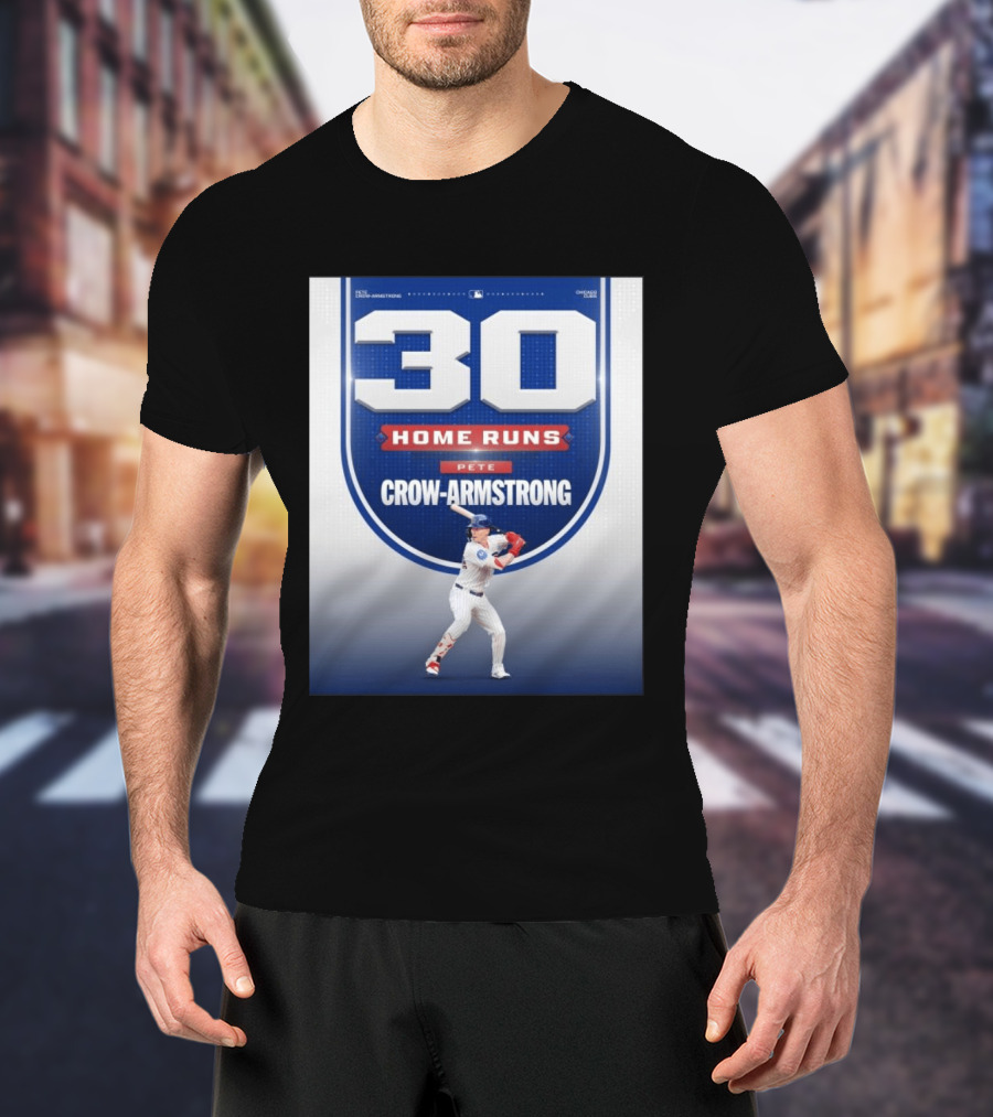 30 Home Runs Pete Crow Armstrong Chicago Cubs T-Shirt