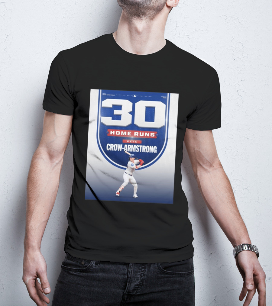30 Home Runs Pete Crow Armstrong Chicago Cubs T-Shirt