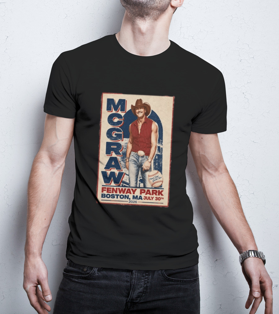 Tim McGraw Fenway Park Boston July 30 2026 Event T-Shirt