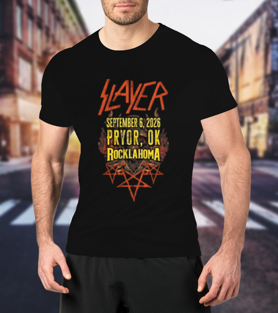 Slayer September 6 2026 Pryor OK Rocklahoma T-Shirt