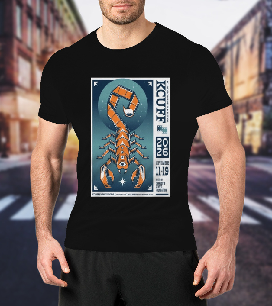 KC Underground Film Festival 2026 Scorpion September 11 19 Charlotte Street Foundation T-Shirt