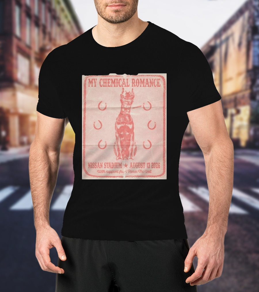 My Chemical Romance Nissan Stadium August 13 2026 With Support From Pierce The Veil T-Shirt