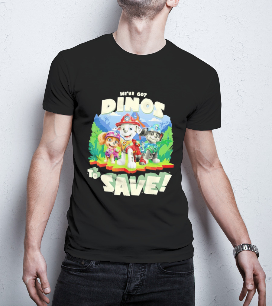 Paw Patrol We've Got Dinos To Save Marshall Adventure With Dinosaurs T-Shirt
