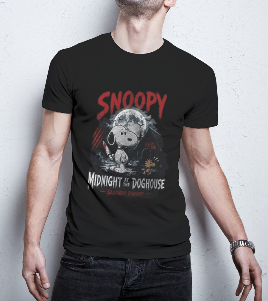 Snoopy Midnight At The Doghouse Slasher T-Shirt